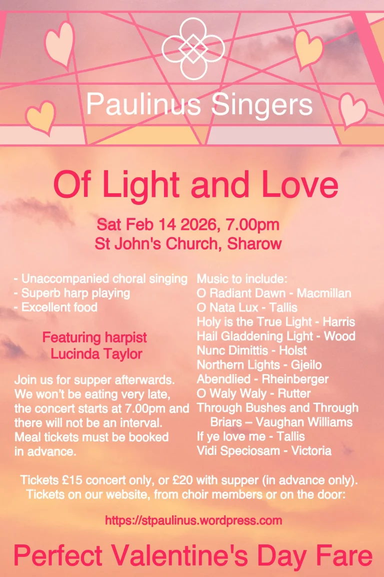 Flyer for Valentine's Day concert